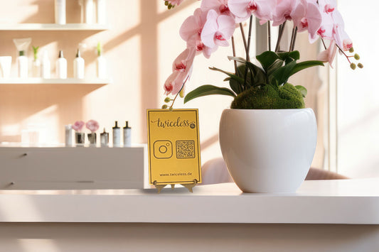 personalisierte Acrylgravur "QR Code Social Media"