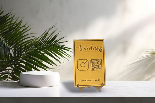 personalisierte Acrylgravur "QR Code Social Media"