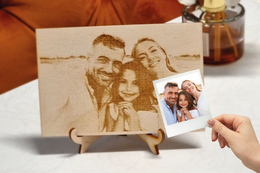 personalisierte Holzgravur "Familie Rechteck"