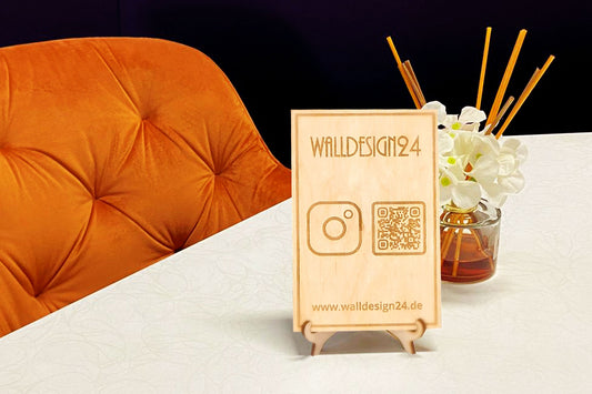 personalisierte Holzgravur "QR Code"