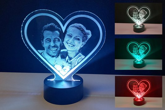 personalisierte Lasergravur "Pärchen Herz"