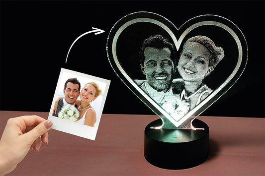 personalisierte Lasergravur "Pärchen Herz"